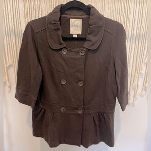 Merona Dark Chocolate Cotton Blazer Size M